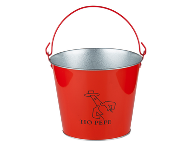 Cubo Metálico Rojo Tío Pepe